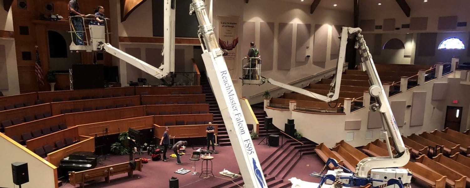 How a Compact Aerial Lift Can Help with Sanctuary Lighting Projects