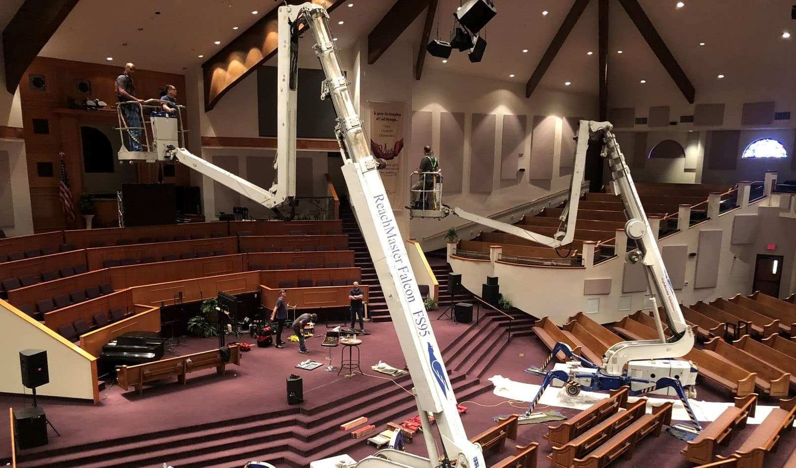 How a Compact Aerial Lift Can Help with Sanctuary Lighting Projects